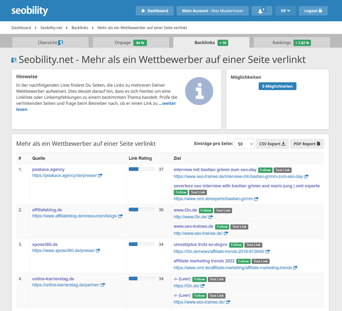 Linkbuilding Vorschläge