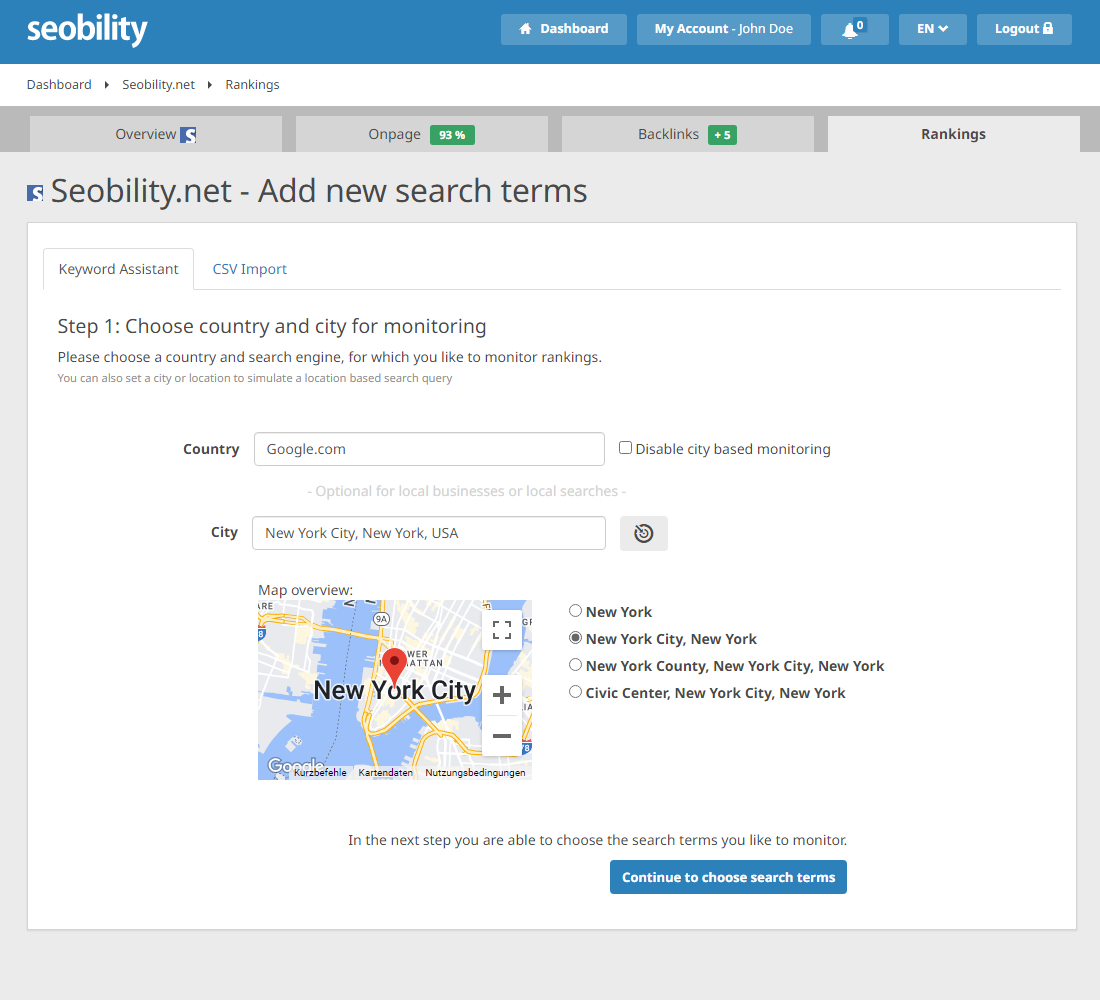 Add new keywords with localization